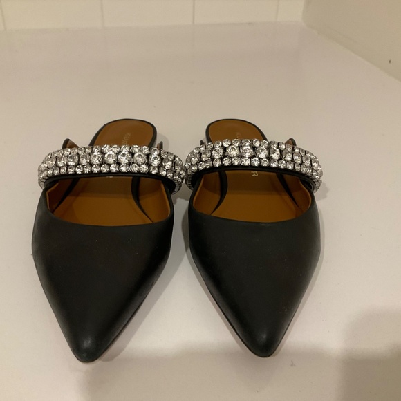 Kurt Geiger leather and rhinestone black flats - Picture 3 of 3
